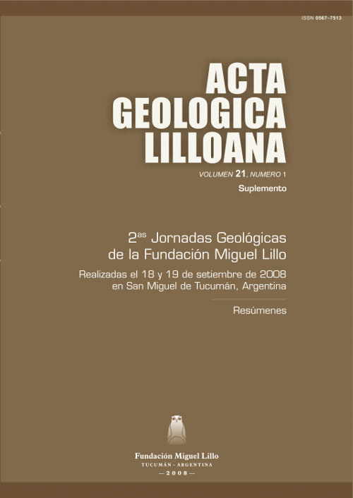 Tapa Acta Geológica Lilloana 21 Suplemento (1) (2009)