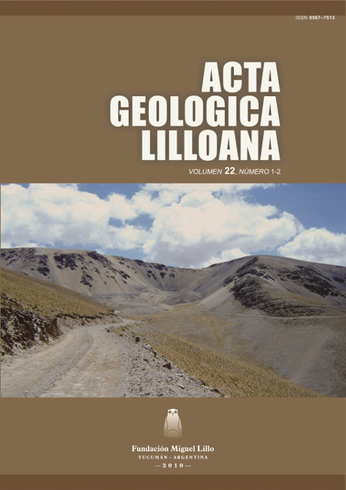 Tapa Acta Geológica Lilloana 22 (1-2) (2010)