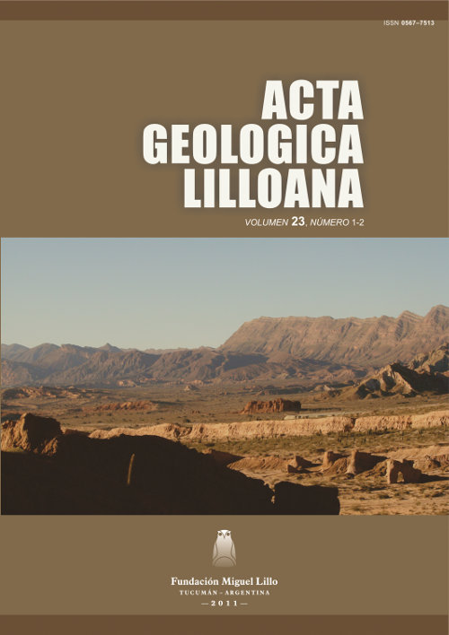 Tapa Acta Geológica Lilloana 23 (1-2) (2011)