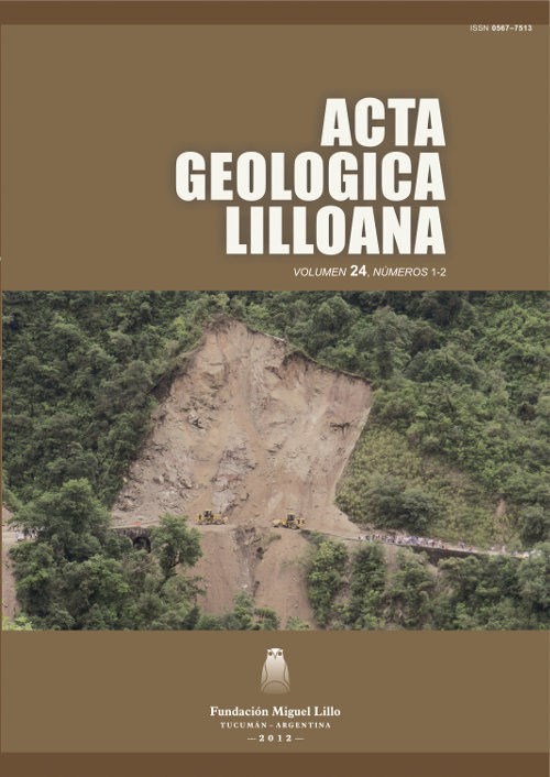 Tapa Acta Geológica Lilloana 24 (1-2) (2012)