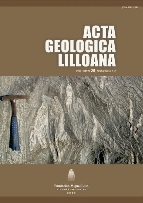 Tapa Acta Geológica Lilloana 25 (1-2) (2013)