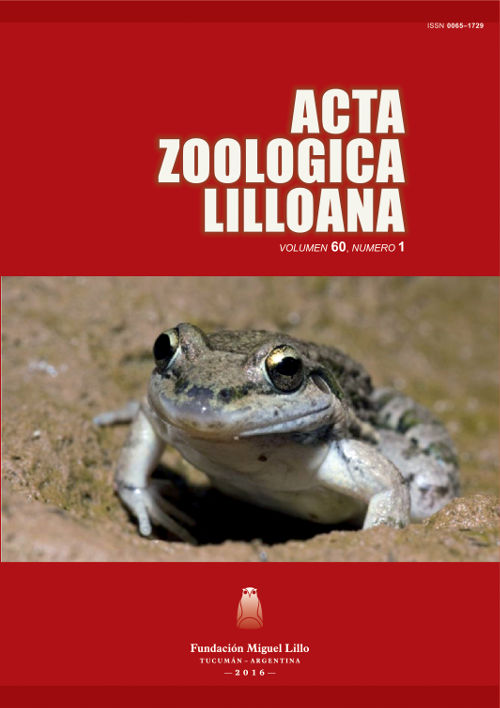 Tapa Acta Zoológica Lilloana 60 (1) (2016)