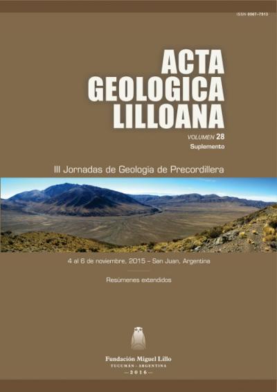 Tapa Acta Geológica Lilloana 28 (Suplemento) (2016)