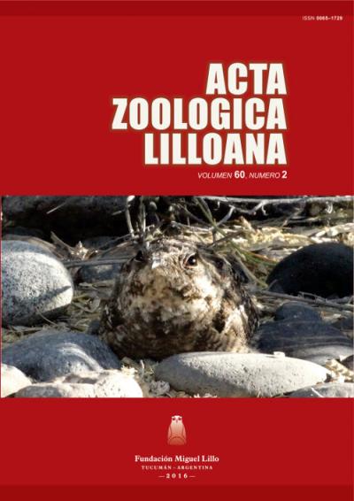 Tapa Acta Zoológica Lilloana 60 (2) (2016)