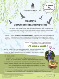 9 de mayo Día Mundial de las Aves Migratorias