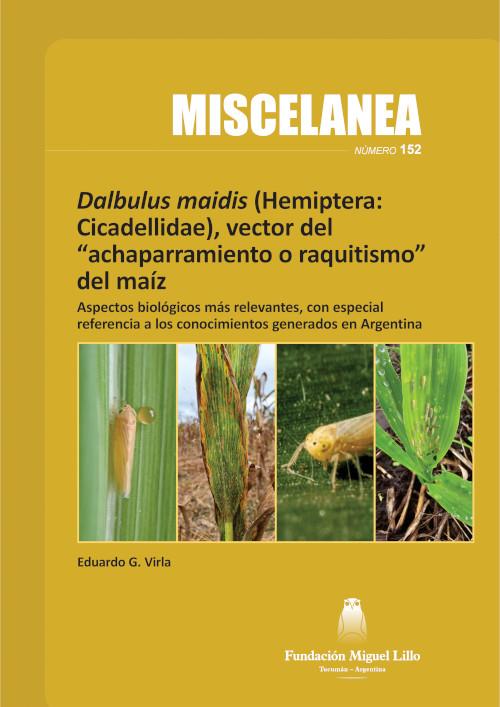 Miscelanea 152 (2024): Dalbulus maidis (Hemiptera: Cicadellidae), vector del “achaparramiento o raquitismo” del maíz: Aspectos biológicos más relevantes, con especial referencia a los conocimientos generados en Argentina