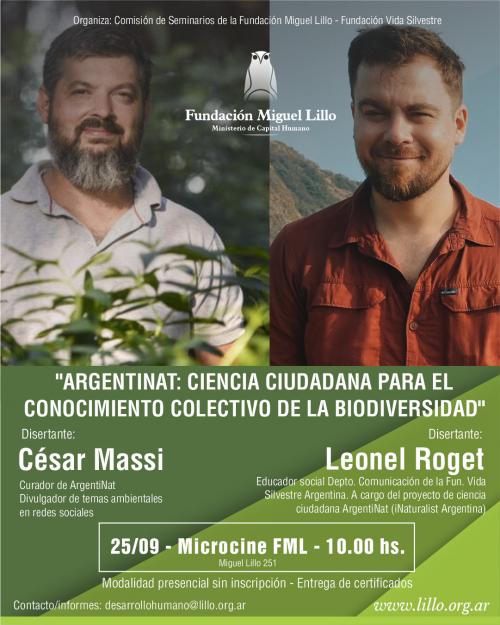 Seminarios FML (2024): ArgentiNat: ciencia ciudadana para el conocimiento colectivo de la biodiversidad