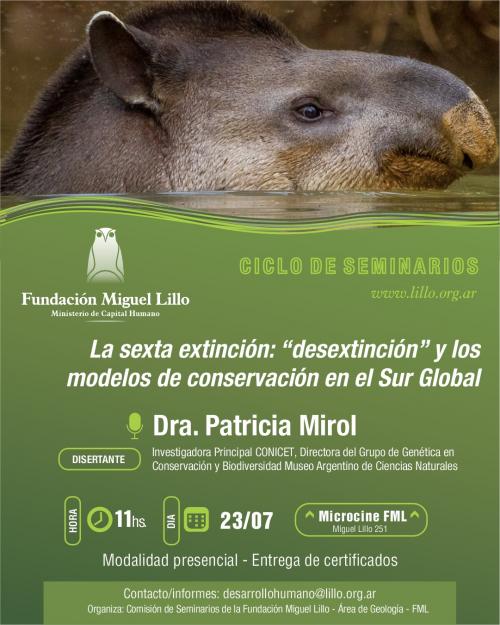 Seminarios FML (2025): La sexta extinción: "desextinción" y los modelos de conservación en el Sur Global