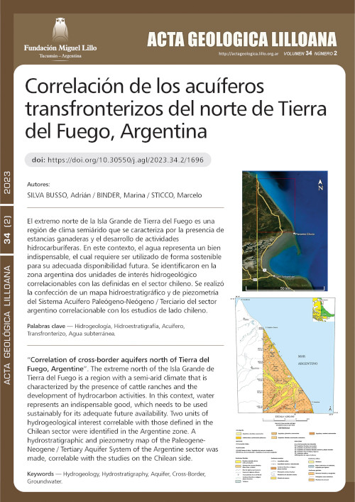 Correlación de los acuíferos transfronterizos del norte de Tierra del Fuego, Argentina