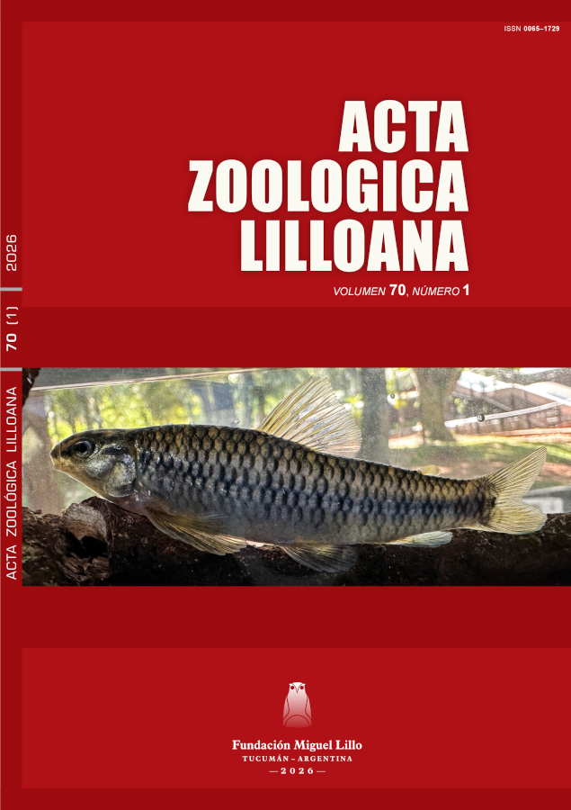 					Ver Acta Zoológica Lilloana 70 (1) (2026)
				