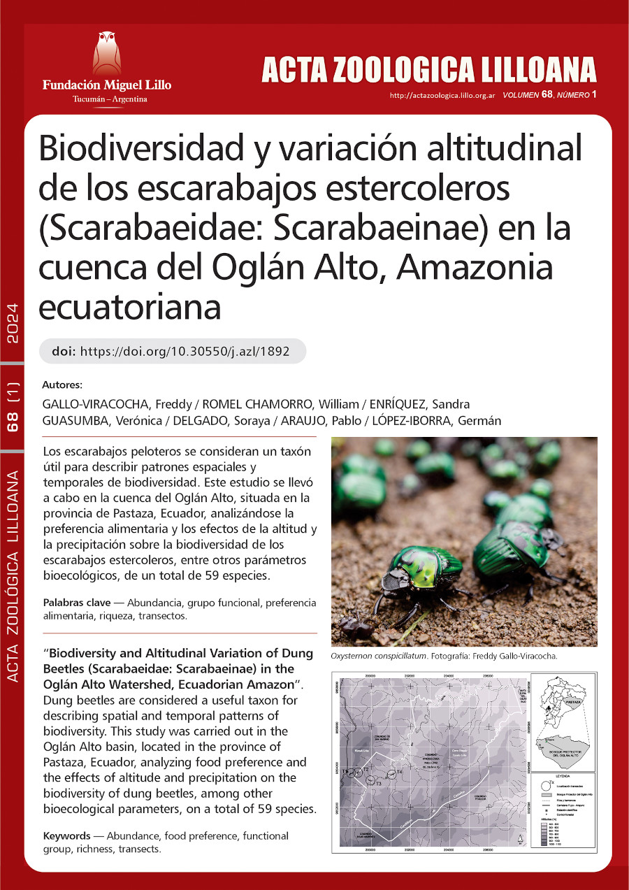 Biodiversidad y variación altitudinal de los escarabajos estercoleros (Scarabaeidae: Scaraba