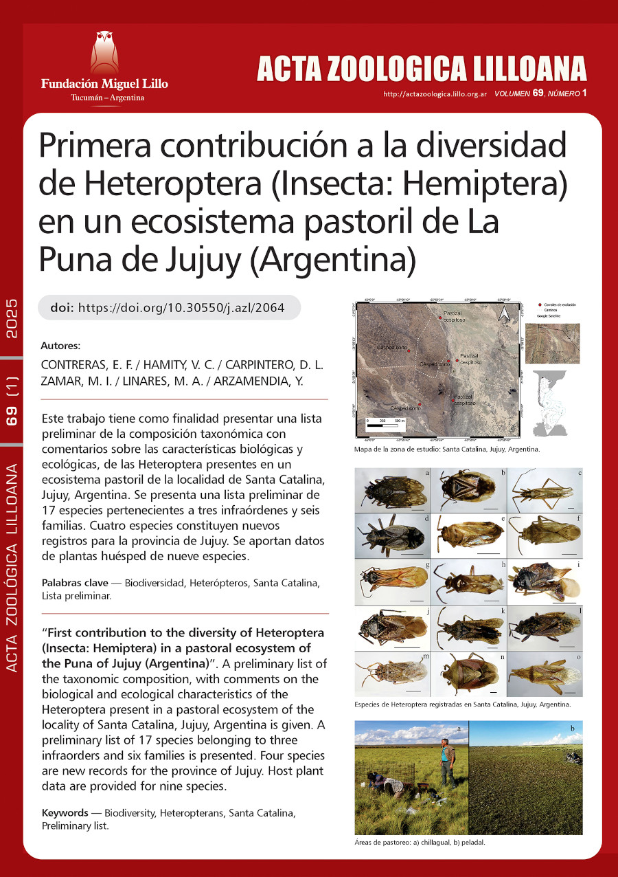 Primera contribución a la diversidad de Heteroptera (Insecta: Hemiptera) en un ecosistema pastoril de La Puna de Jujuy (Argentina)