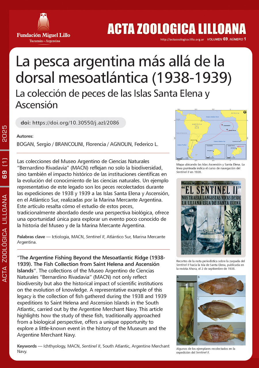 La pesca argentina más allá de la dorsal mesoatlántica (1938-1939). La colección de peces 