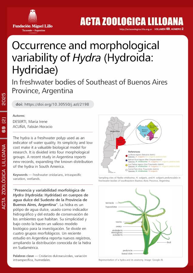 Presencia y variabilidad morfológica de Hydra (Hydroida: Hydridae) en cuerpos de agua dulce del Sudeste de la Provincia de Buenos Aires, Argentina