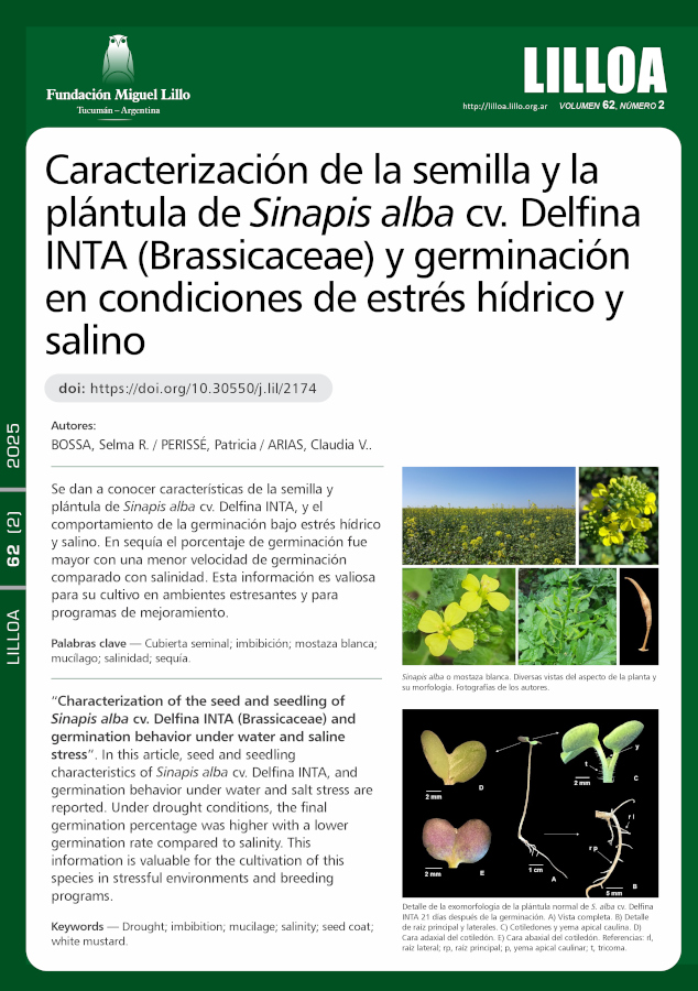 Caracterización de la semilla y la plántula de Sinapis alba (Brassicaceae) y germinación en condiciones de estrés hídrico y salino