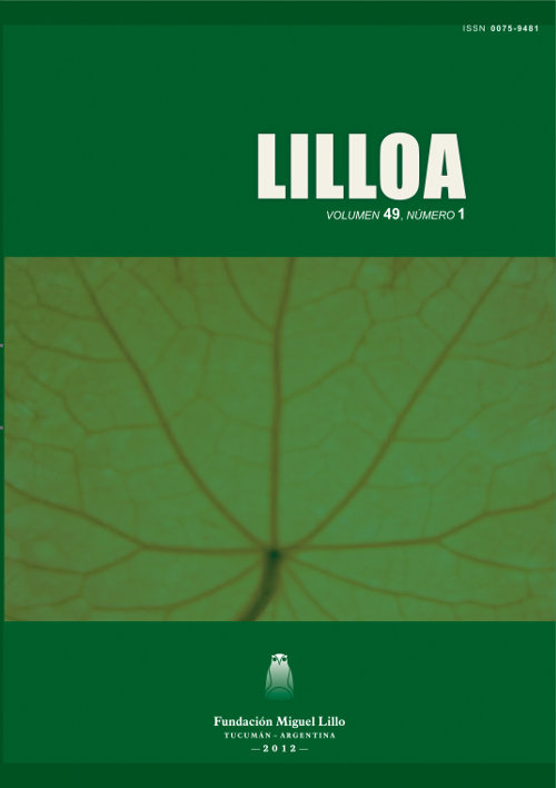 Portada Lilloa 49 (1) (2012)