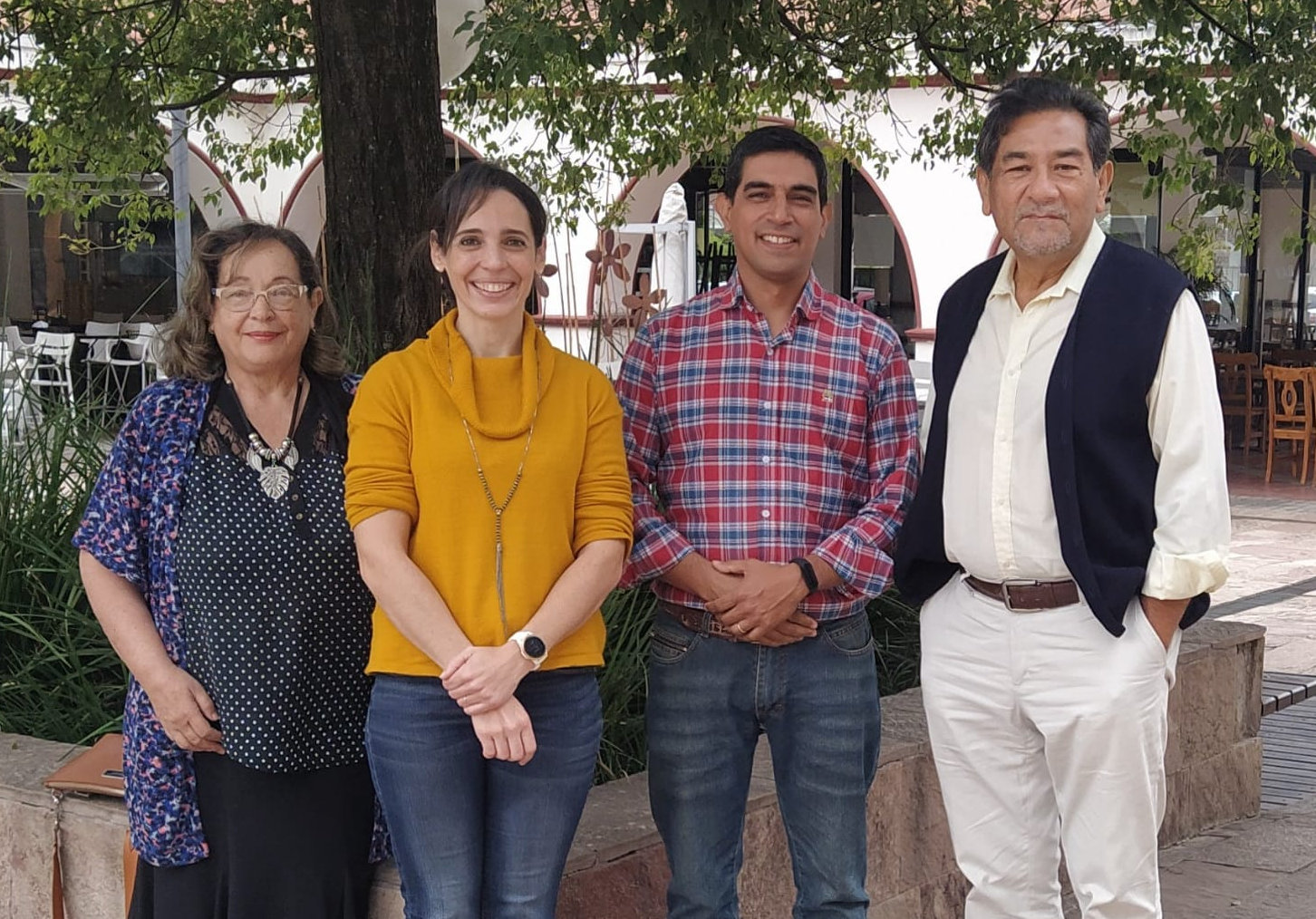 Los investigadores de la FML (de izq. a derecha): Dra. Graciela Ponessa, Dra. M. Inés Mercado, Lic. Sebastián Buedo y Dr. Juan A. González. 