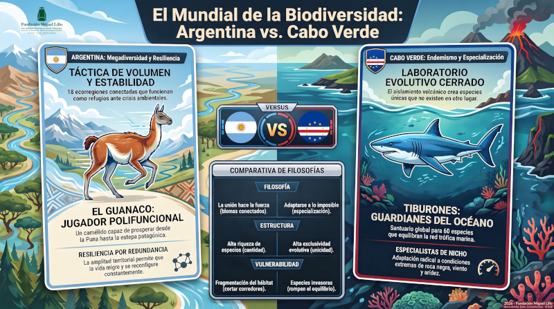Biodiversidad mundial: Argentina vs. Cabo Verde
