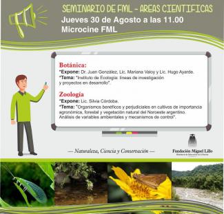 Seminario Zoología: Organismos benéficos y perjudiciales en cultivos de importancia agronómica